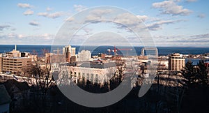 Stark Winter Day Duluth Downtown Minnesota Great Lake Superior