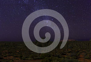 Starlight over the rock