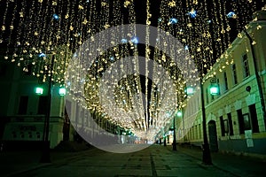 Starlight sky illumination in New Year MOSCOW