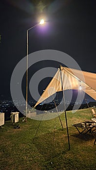 STARLIT GLAMPING WITH CITY LIGHT