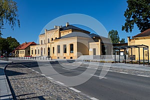 Starogard Gdanski, pomorskie / Poland-September, 19.2019: Renovated train station. Buildings of a railway station in Central