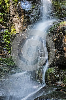 Starohutsky waterfall, Slovakia, seasonal natural scene