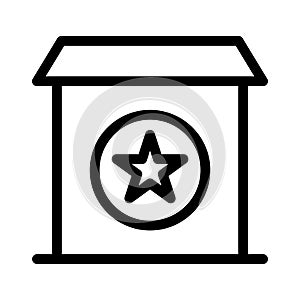 Starred thin line vector icon