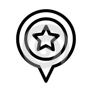 Starred vector thin line icon