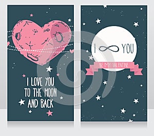 Starry cards for valentine's day
