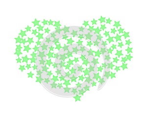Starry Heart. Vector Design