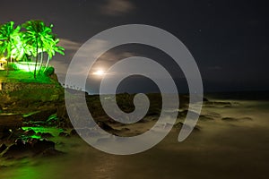 Starry night at the coast of Salvador de Bahia