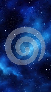 Starry Night Sky Abstract Digital Artwork Deep Blue Nebula Textured Background for Wallpapers Creative Projects and Design