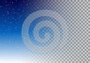 Starry night sky on transparent background - vector design element