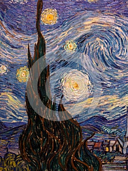 The starry night by Vincent Van Gogh at MOMA