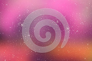 Starry pink universe background with bright stars