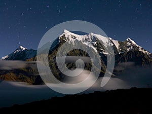 Starry sky over the Himalaya