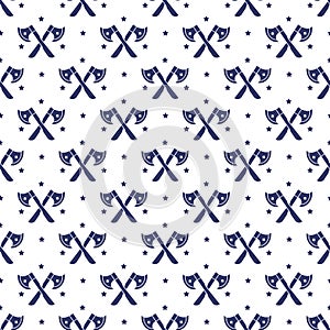 Axes cross seamless pattern