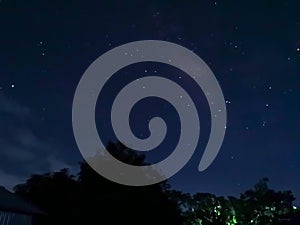 Stars and blue sky in the night