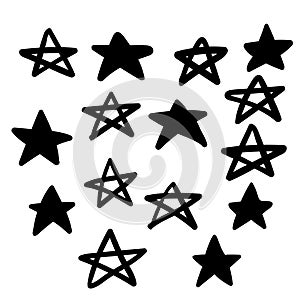 Stars. Christmas vector clipart.