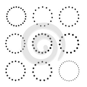 Stars in circle icon vector illustration graphic design