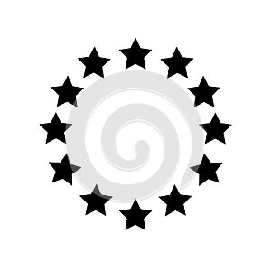 Stars in a circle. Vector art