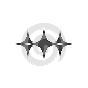 Stars Clean Logo Template in black. vector illustration