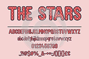 The Stars Color Font Set. Creative Font Set