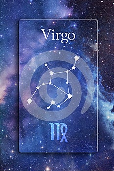 Stars constellation and the zodiac symbol Virgo