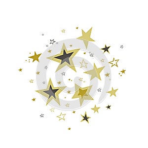 Stars in doodle style. Hand drawn star vector. Gold Star on white background. Meteoroid, Comet, Asteroid, Stars