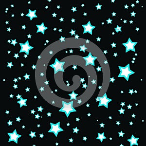 Stars illustration on black background