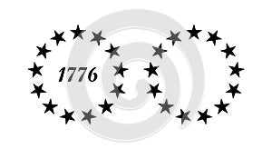 13 Stars 1776 Independence Day Patriotic Union 13 stars in circle United States of America