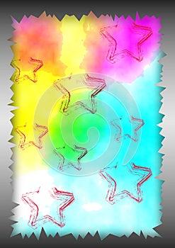 stars and jagged border