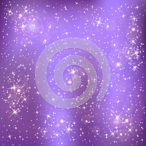 Stars on a lilac background