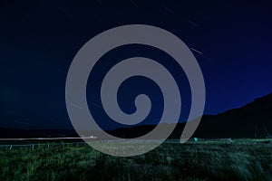 Stars moving in the Mongolian night