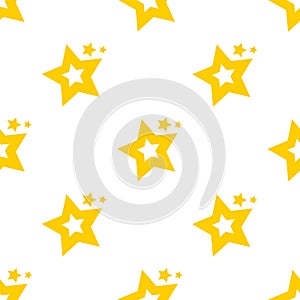 Stars over white. Seamless star pattern background