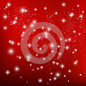 Stars on red background