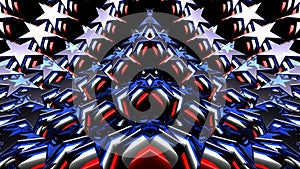 Stars Red White & Blue (3D Animation Loop)