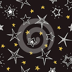 Stars seamless pattern