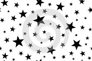 Stars. Seamless pattern. Starry background for packaging, textile and wrapping paper design.