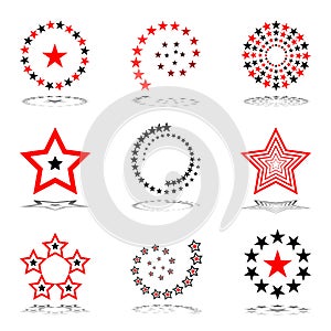 Stars set. Design elements.