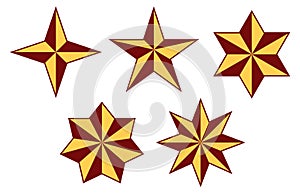 Stars set - five stars