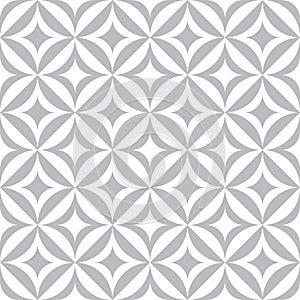Stars shapes seamless pattern design. Gray geometric background. Monochrome decorative ornament. Vector illustration