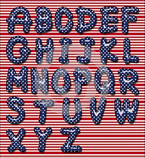 Stars and stripes font