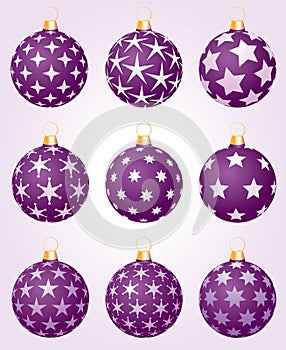 Stars violet balls