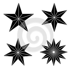 Stars on white background