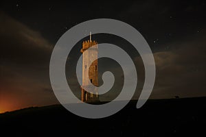 Stars pace in the night sky