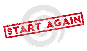 Start Again rubber stamp