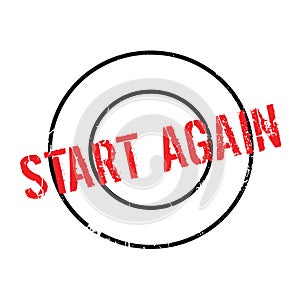 Start Again rubber stamp