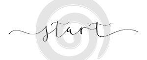 START black brush calligraphy banner