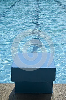 Start block in a swimmingpool