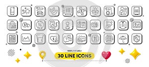 Start business, Web call and Certificate line icons pack. For web app. 3d design elements. Vector