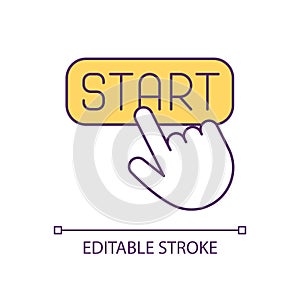 Start button click RGB color icon
