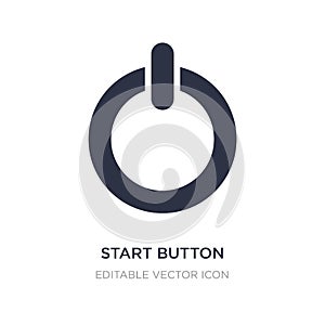 start button icon on white background. Simple element illustration from Multimedia concept