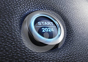 Start button with the year 2024